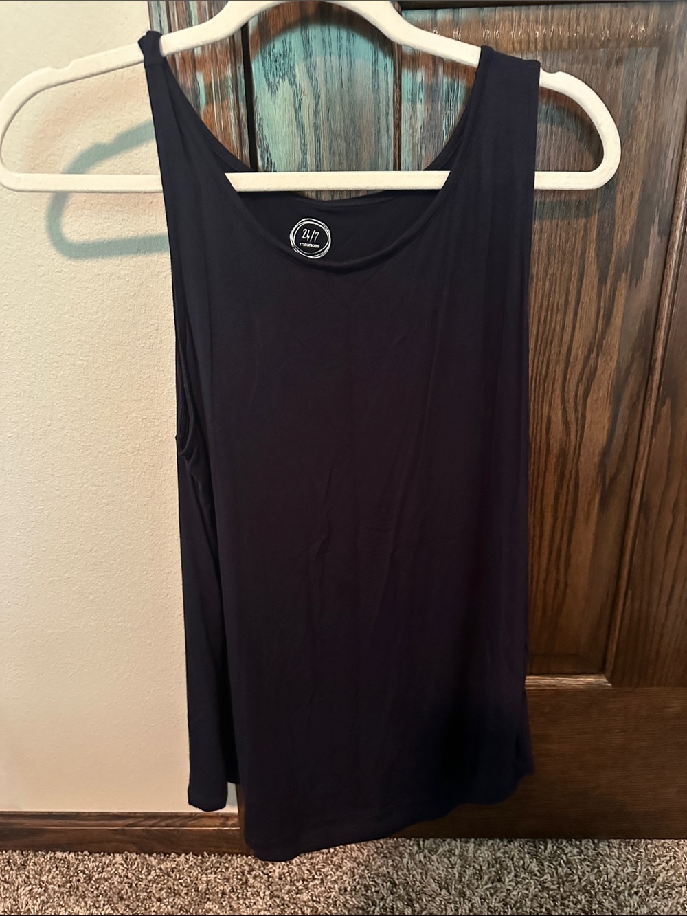 24/7 Black Women's Sleeveless Tank Top - Everyday Layering Staple